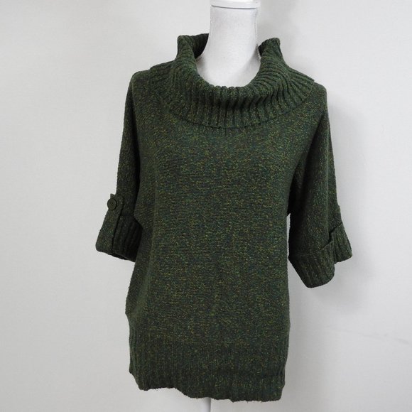 Maurices Sweaters - C129 Maurices Green Multi Cowl Neck Sweater